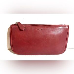 Coach Red Leather Clutch